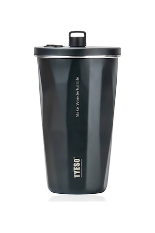 Tyeso Crush Tumbler Vakumlu Paslanmaz Çelik Termos 600 Ml-Siyah