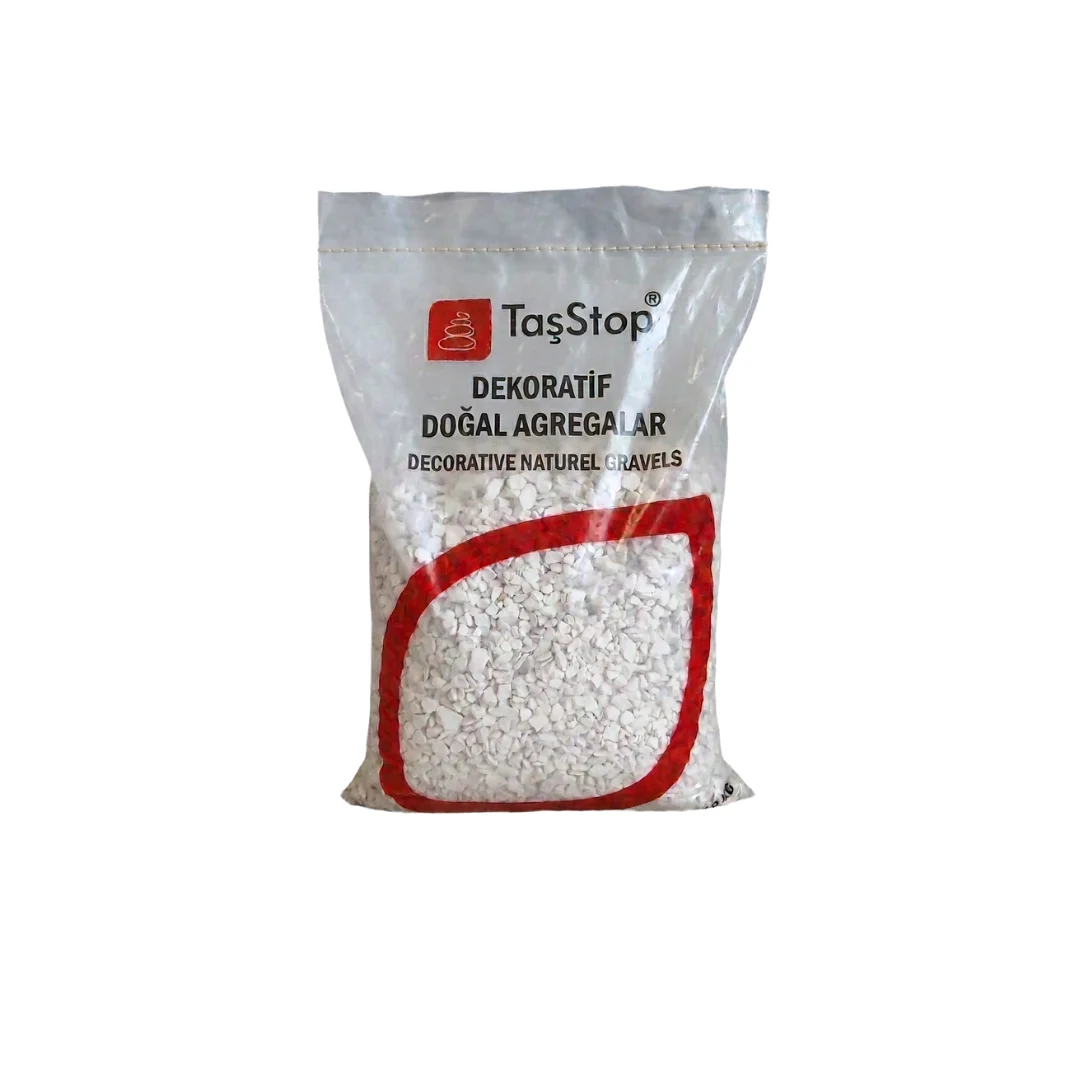 7-15 Mm Kırma Mozaik Çakıl Beyaz Renk 10 Kg