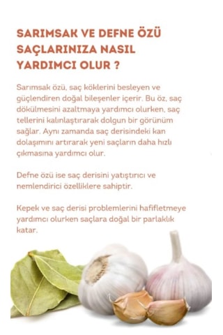 Defne Ve Sarımsaklı Şampuan, Saç Dökülmesine Karşı Yardımcı 485 Ml 3 Lü Set Tüm Saç Tipleri