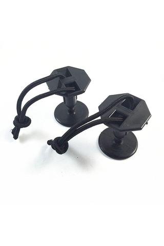 Homyl 6 Adet Siyah Plastik Bodyboard Sörf Tasma Fişler Ek W /