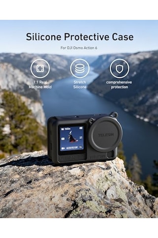 Djı Osmo Action 6 İçin Silikon Kılıf, Siyah