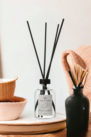 Vivaldi Home Beyaz Sabun Çubuklu Oda Kokusu Esansiyel Uçucu Yağ 50 ML