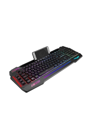 Rampage Kb-r63 Stage Makrolu Klavye Stormy Siyah Kulaklık G65 Rgb Mouse + Mousepad 4lü Oyuncu Seti Optik