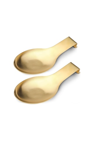 Symbee 2 Adet Altın Renkli Paslanmaz Çelik Kaşık Tutucu, 9.5x24.4 Cm, Mutfak Enstrümanlarını Temiz Tutmak İçin Pratik Tasarım Altın