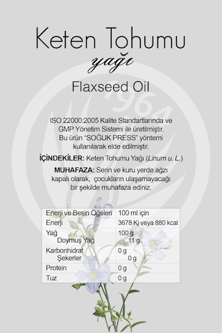 Sepe Natural Keten Tohumu Yağı 200 ML