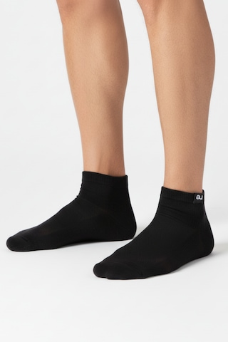Allunique Coolmax Siyah Yarım Havlu Dikişsiz Unisex Patik Spor Çorabı Siyah