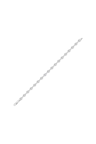 Gümüş Unisex Gemici Kahve Çekirdeği Model Zincir Bileklik 6 Mm