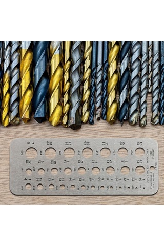 Homyl Boyut Uçları Ölçüm Matkap Ölçer 1/16-1/2" Ölçü