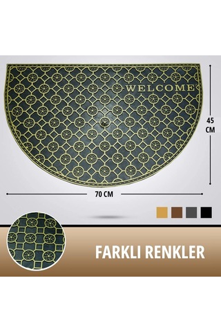 Myfloor Sarı Welcome Yazılı Toz Ve Çamur Sıyırıcı Kauçuk Kapı Önü Paspası