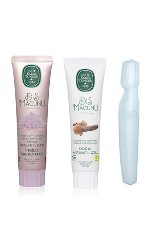 Eyüp Sabri Tuncer Glutensiz Diş Macunları 90 Ml X 2 Adet, Karanfil Ve İngiliz Karbonat, H-pro Hijyen Tam Koruma