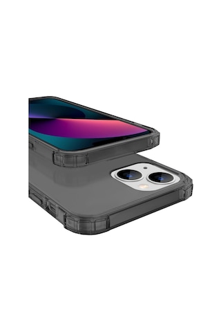 Apple Uyumlu iPhone Blogy 13 Mini İle Crystal Fit Kılıf Smoke Black