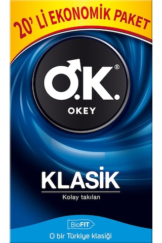 Okey Klasik Prezervatif 3 x 20'li
