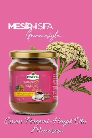 Mesirişifa Civan Perçimi Ve Hayıt Otu Katkılı Bitkisel Karışımlı Çözünebilir Kahve 75gr Çözünebilir