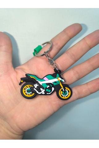Silikon Kaliteli Motosiklet Anahtarlığı Esnek, Dayanıklı Ve Şık Tasarım Yeşil
