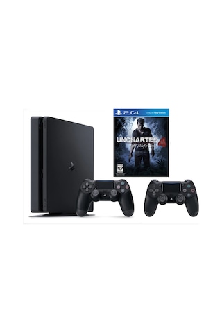 Sony Playstation 4 Slim 1 TB Oyun Konsolu + 2 Kol + Uncharted 4 (İthalatçı Garantili)