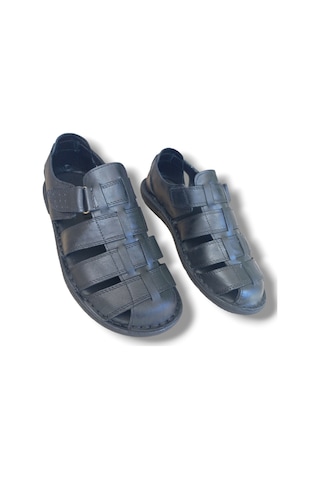 Growish Gr0152 Deri Erkek Sandalet Siyah 42
