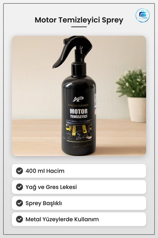 Oto Motor Temizleyici Sprey 400 Ml Yağ Kir Gres Zift Lekesi Çözüc