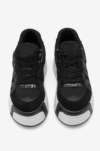 Tonny Black Yüksek Taban Rahat Bağcıklı Sneaker Kadın Siyah Sneaker Tbklc020