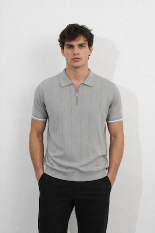Cazador 34260 Erkek Gri Polo Yaka Triko T-shirt