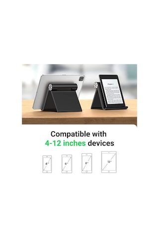 Cbtx Ugreen 50748 İpad Pro 11 İle Uyumlu Telefon Tutucu İpad Mini 6 Air İphone 13 Pro Max Galaxy S21 - Siyah