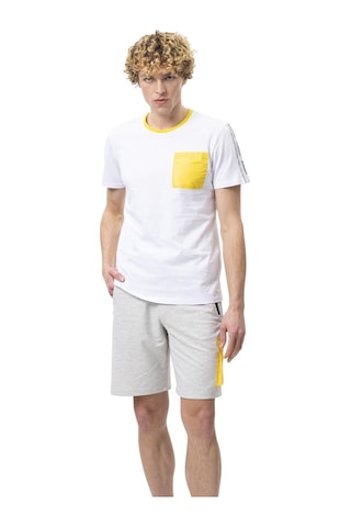 United Colors Of Benetton Erkek T-shirt Bnt-m20446 Beyaz - Sarı