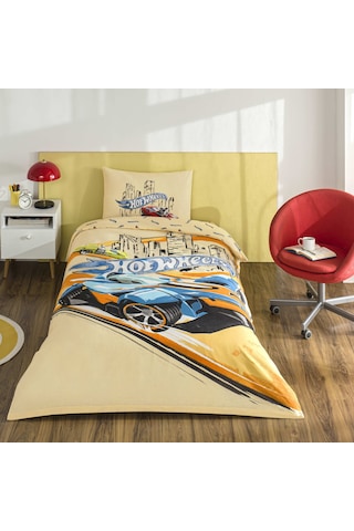Taç Lisanslı Hot Wheels Winner Pamuk Tek Kişilik Nevresim Takımı 000000001000051974 Çok Renkli