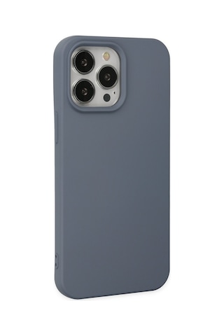Newface - 112 - Apple iPhone Uyumlu 14 Pro Kılıf Nano İçi Kadife Silikon - Csmo-tex - - Gri