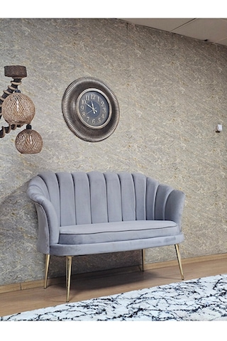 İkili İstiridye Gold Kaplama Sivriltme Ayak Çay Seti Koltuk İkili Çok Renkli