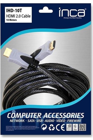 Inca IHK-10T 2.0V 10 M HDMI TO HDMI 4K FHD Poşetli