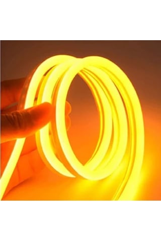 Neon Led 12 Volt Amber Işık Dış Mekan 5 Metre