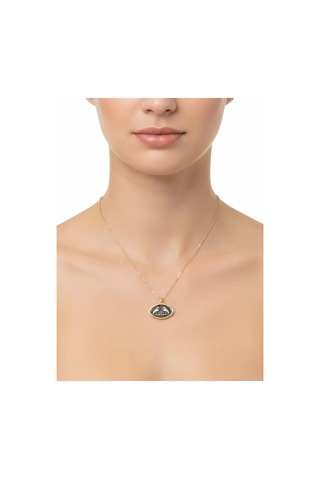 G&a Jewels - Birlik Kanatları - 925 Ayar Oksitli Yaldız Altın Kaplama Gümüş Kolye Altın - Gümüş 40+5 Cm