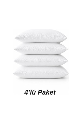 4 Adet Microfiber Yastık 1000gr Silikon Elyaf Dolgulu 50 x 70 CM