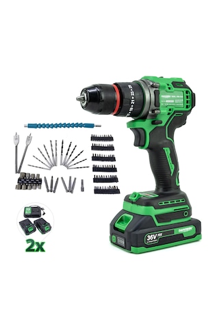 Dawreek 10MM 36V Kömürsüz Akülü Vidalama - Yeşil