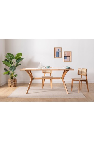 Bosco Pergel Ahşap Mutfak Masası 90x180 Natural