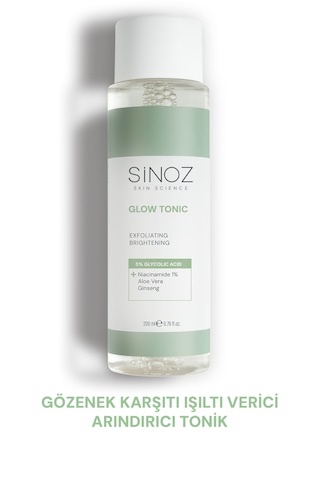 Sinoz %5 Glikolik Asitli Gözenek Sıkılaştırıcı Peeling Etkili Glow Tonik 200 ML