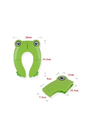 Sones Kurbağa Şeklinde Pp Malzeme Çevre Koruma Çocuk Seyahat Taşınabilir Tuvalet Oturağı Yeşil