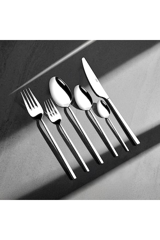 Nehir Gloria Sade 6 Kişilik 36 Parça Çatal Kaşık Bıçak Takımı Çelik