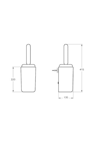VitrA Liquid A44566 Tuvalet Fırçalığı, Duvardan, Krom