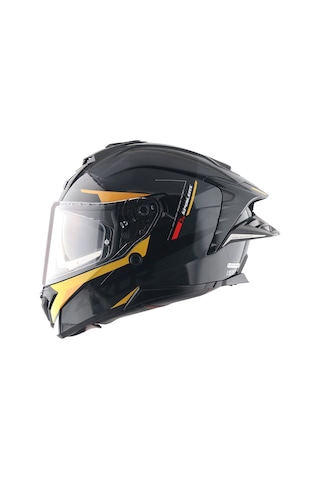 Axor Brutale Kryptıc Full Face Kapalı Kask Parlak Sarı - Siyah