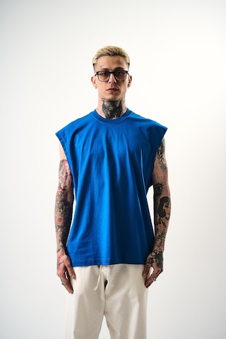 Respire Erkek Basic Tank Top Atlet Mavi