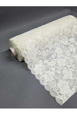 Pvc Küpür Dantel Raf Ve Dolap Örtüsü Runner Krem 40 Cm Eninde Bej