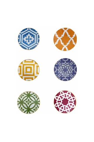 Porland Morocco 12 CM Çay Tabağı 6'lı Çok Renkli