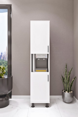 Ases Mobilya Esl0165 Çok Amaçlı Dolap Sebil Dolabı Mutfak Beyaz Beyaz