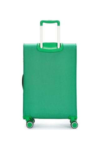 Benetton 2'li Valiz Seti Orta Ve Kabin Boy Lüx Kumaş Valiz Yeşil Bnt2400 Yeşil