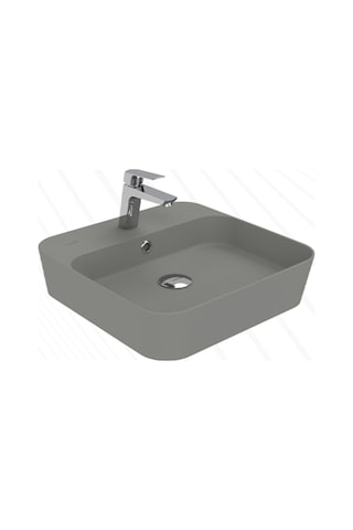 Creavit Loop Kare İnce Çanak Lavabo 45 Cm Cool Grey Lp046-00cg00e-0000