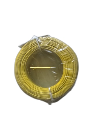 Tek Damarlı Kalaylı Tam Bakır Zil Teli Montaj Teli 0.50 Mm 100 Metre Sarı Zil Kablosu
