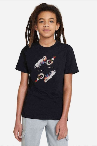 Dj Monkey Baskılı Unisex Çocuk Siyah Tshirt