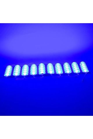 12v Modul Lamba Camlı 5-ledli Mavi 110 38 Mm