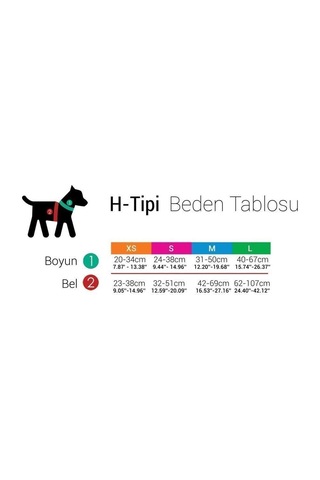 Tailpetz H-tip Paisley L Orta-Büyük Irk Köpek Göğüs Tasması (Göğü Çok Renkli