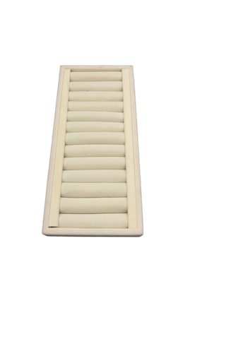 Yerli Üretim Süet Kumaş Krem Renk 25 Cm / 11,5 Cm Kelepçe-bilekli Krem